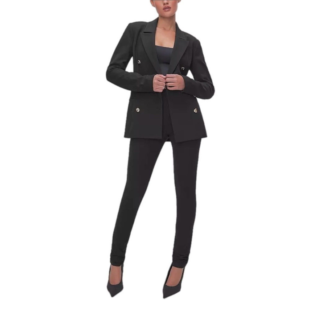 Good American NWT Good Waist Ponte Pant In Black Size 2